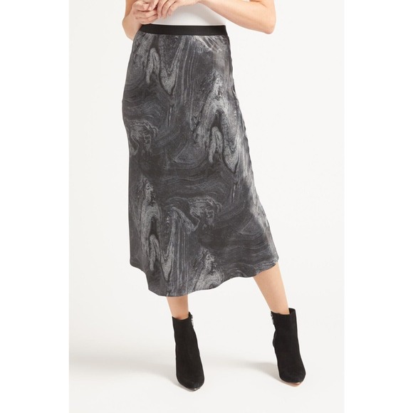 Rails Dresses & Skirts - Rails Women's Berlin Midi Slip Skirt Pull-On Elasticized Waist Gray Size M